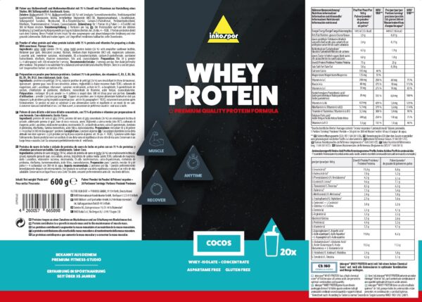 Produktbild INKOSPOR Whey Protein Cocos, 600 g